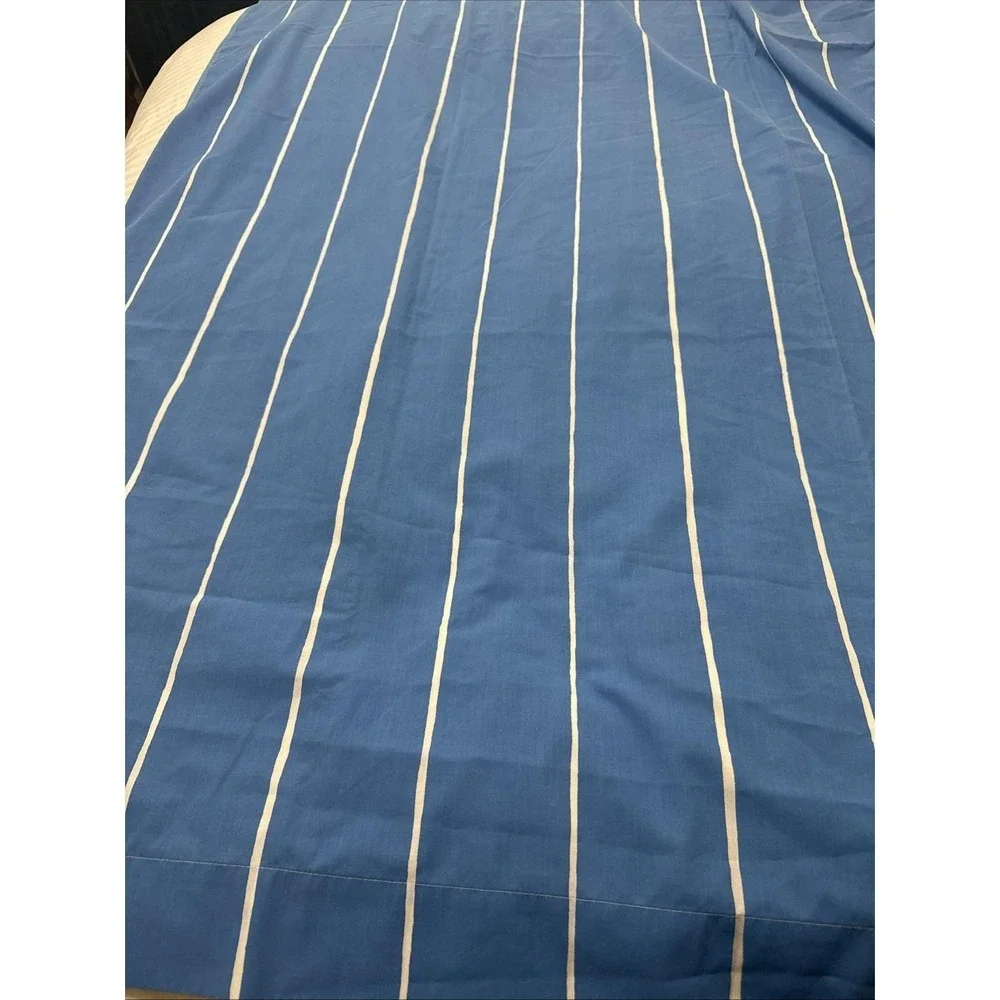 Vtg Marimekko Dan River Twin Flat Sheet Only Blue‎ With White Stripes 67